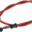 Manguera aceite motocicleta trenzada acero 47.2pulg rojo