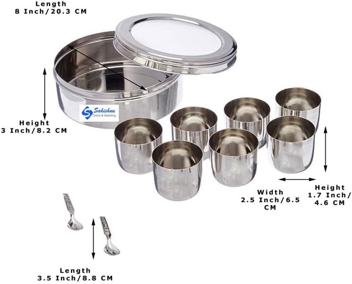 Caja transparente acero inox para especias