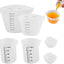 6 Pzas Tazas Medidoras Silicona Forma V para Resina Epoxi Chocolate