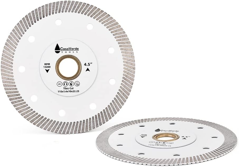 2 Pzas Hoja Sierra Diamante 4.5pulg Mármo Azulejos