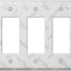 Placa pared aluminio estampada triple con diamante 3 balancines