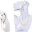 2 Pzas Soporte Exhibición Joyas Collares Aretes Blanco