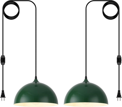 Lámpara colgante enchufable 11.8pulg para cocina y granja