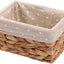 Cesta mimbre rectangular organizador manualidades