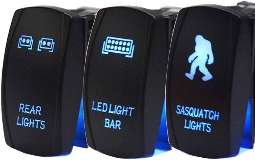 Interruptor basculante azul para luces traseras Sasquatch