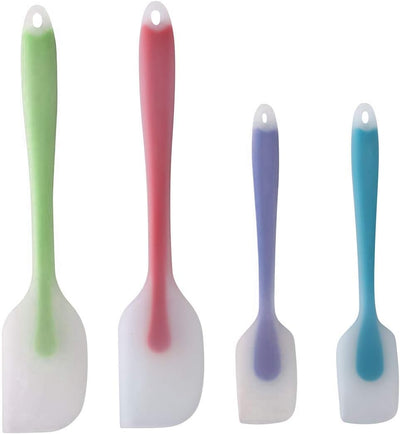 Set 4 Espátulas Silicona Antiadherente Acero Inox