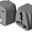 Adaptador enchufe Reino Unido a EE.UU. set 2 gris