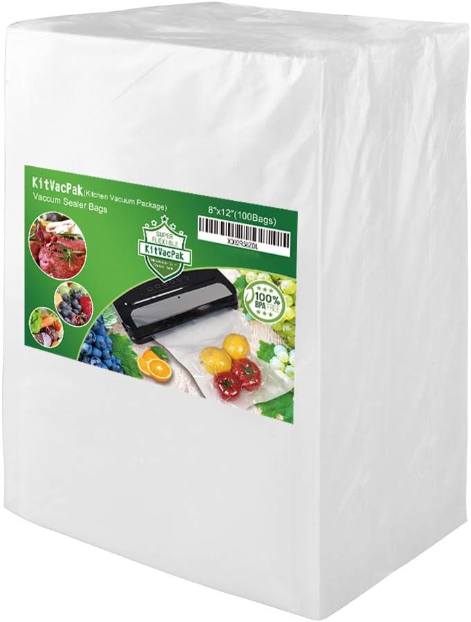 Bolsas selladoras al vacío 100qt 8x12" sin BPA