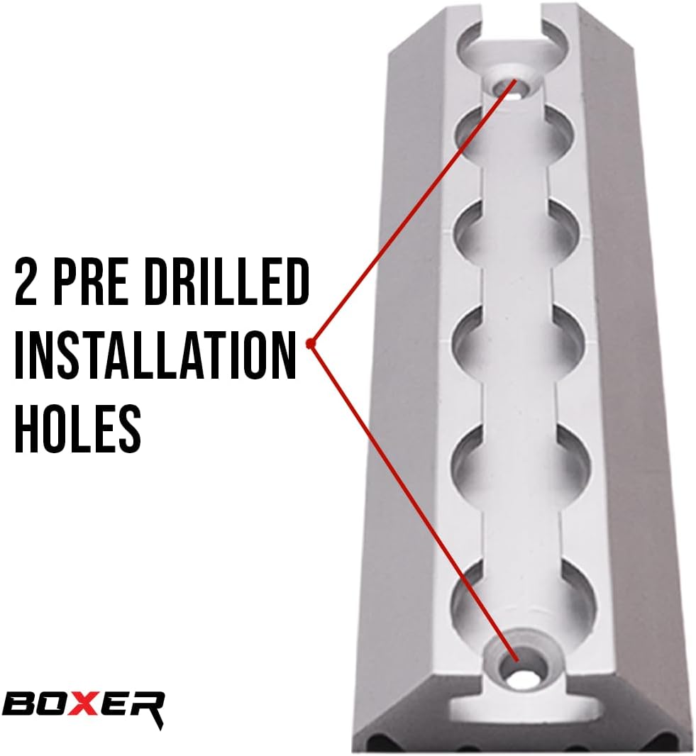Sistema amarre riel L aluminio 6" 4 Pzas para motos