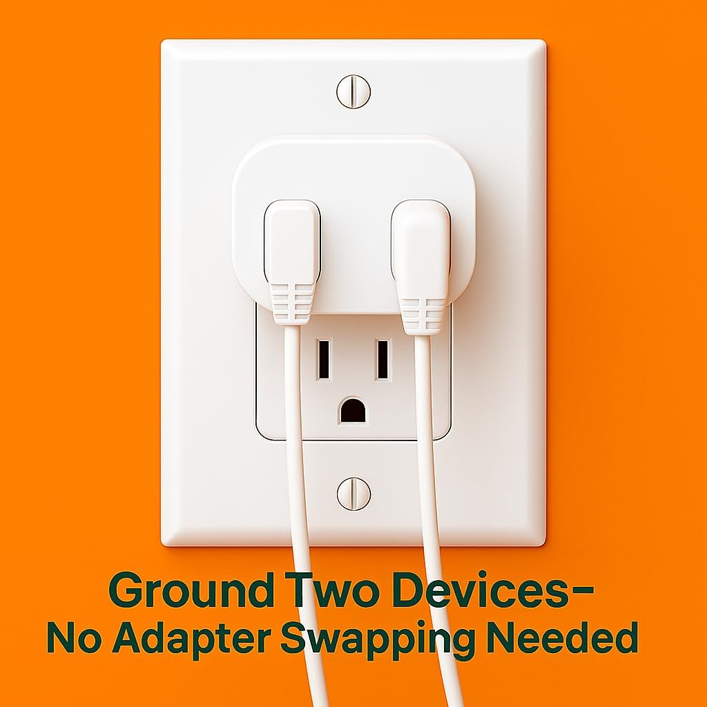 Adaptador enchufe conexión tierra para alfombras y sábanas