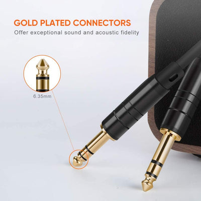 Cable TRS 1/4'' 33pies para bajo teclado amp mezclador