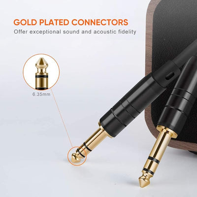 Cable TRS 1/4'' 50pies para bajo teclado amplificador