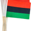 Banderas afroamericanas poste madera 12 pzas