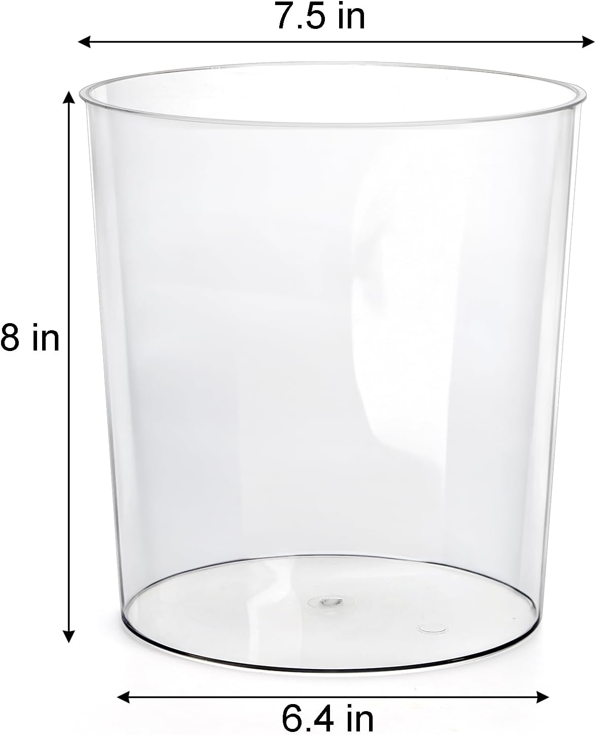 6 Cestas Plástico Transparente Sin BPA 8x7.5x6.4"