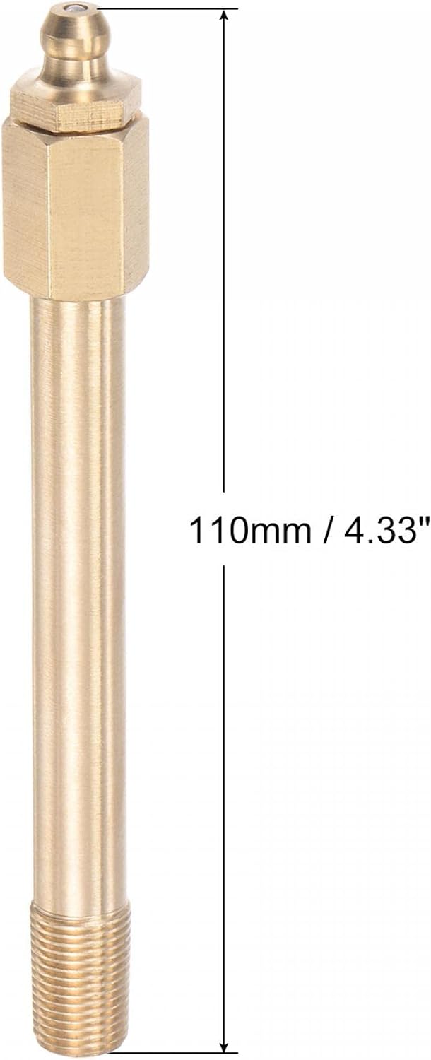 Engrase recta latón G1/8 rosca 4.33"