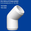 Conector codo PVC 1/2pulg 45grados paquete 10 resistente UV