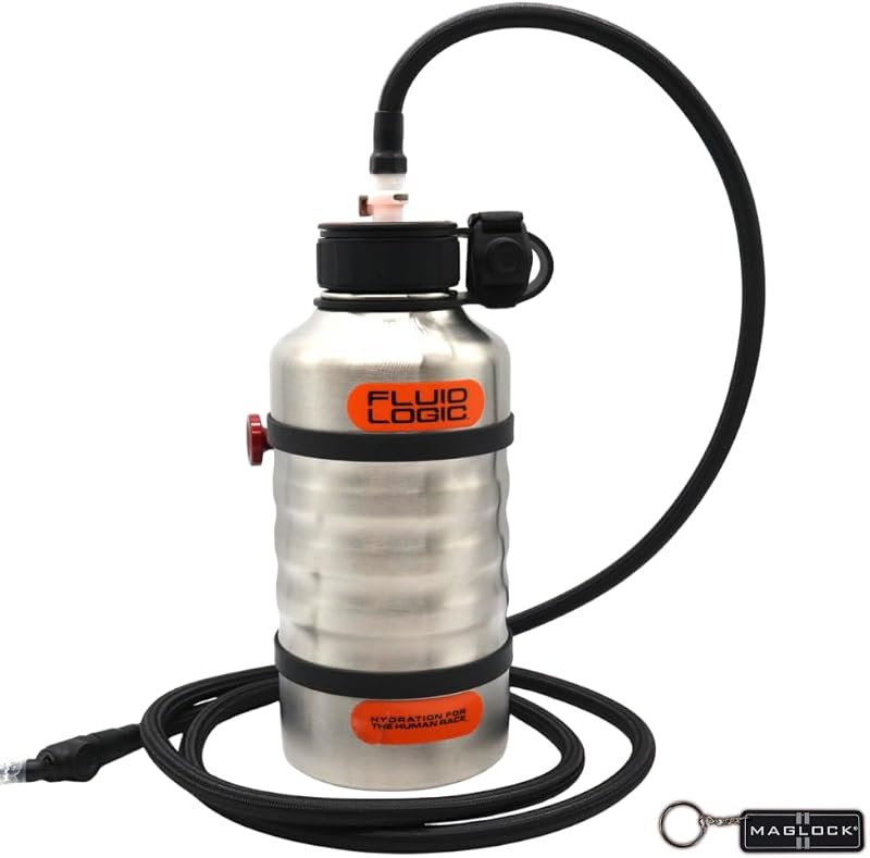Botella hidratación acero inox soporte UTV 64oz con llavero
