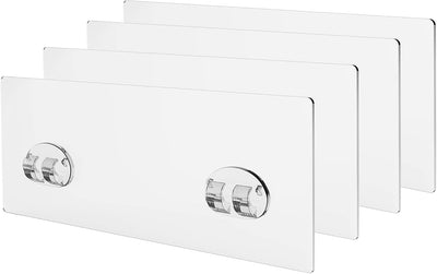 4 Pzas tiras adhesivas transparentes para ducha inox