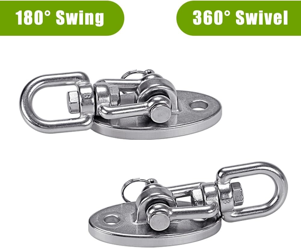 Soportes columpio acero inox giro 360° yoga