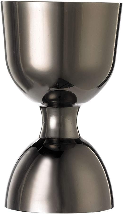 Jigger campana borde recto 1-2oz negro metal