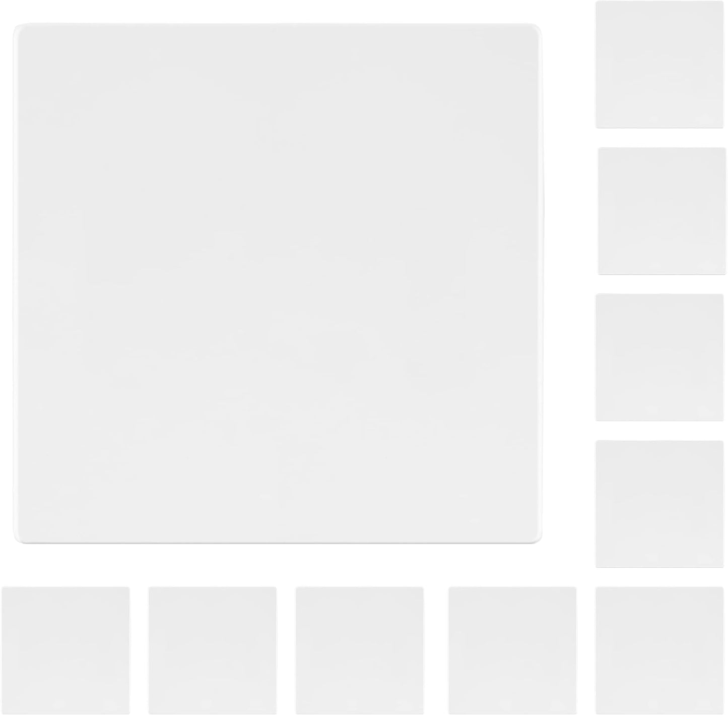 Placa pared doble blanco resistente impacto 4.88x4.92pulg