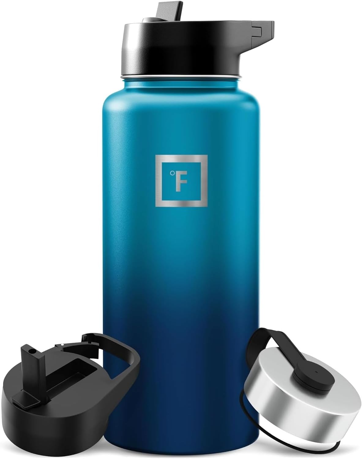 Botella agua deportiva acero inox 32oz boca ancha Dark Night