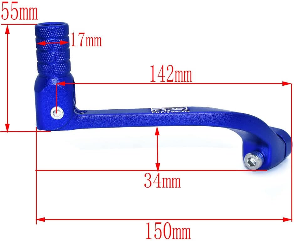 Palanca cambio aluminio para motos BSE 50-250cc plata