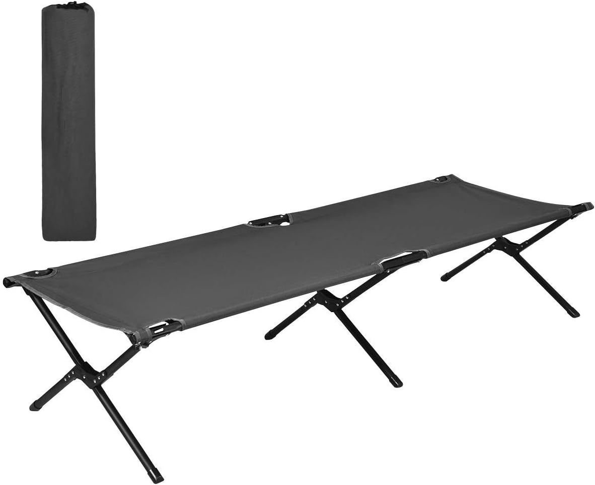 Catre plegable militar resistente tela Oxford para