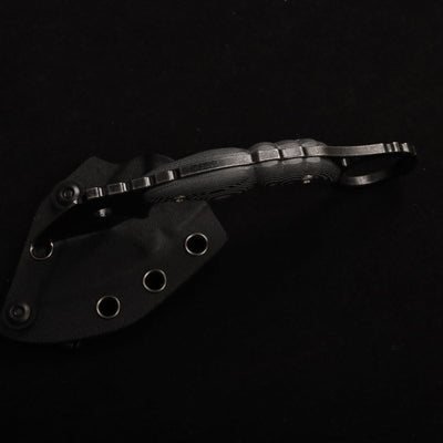 Cuchillo EDC de competición acero fija con mango negro