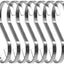 10 Ganchos S Acero Inox 4" para Colgar Macetas y Ropa