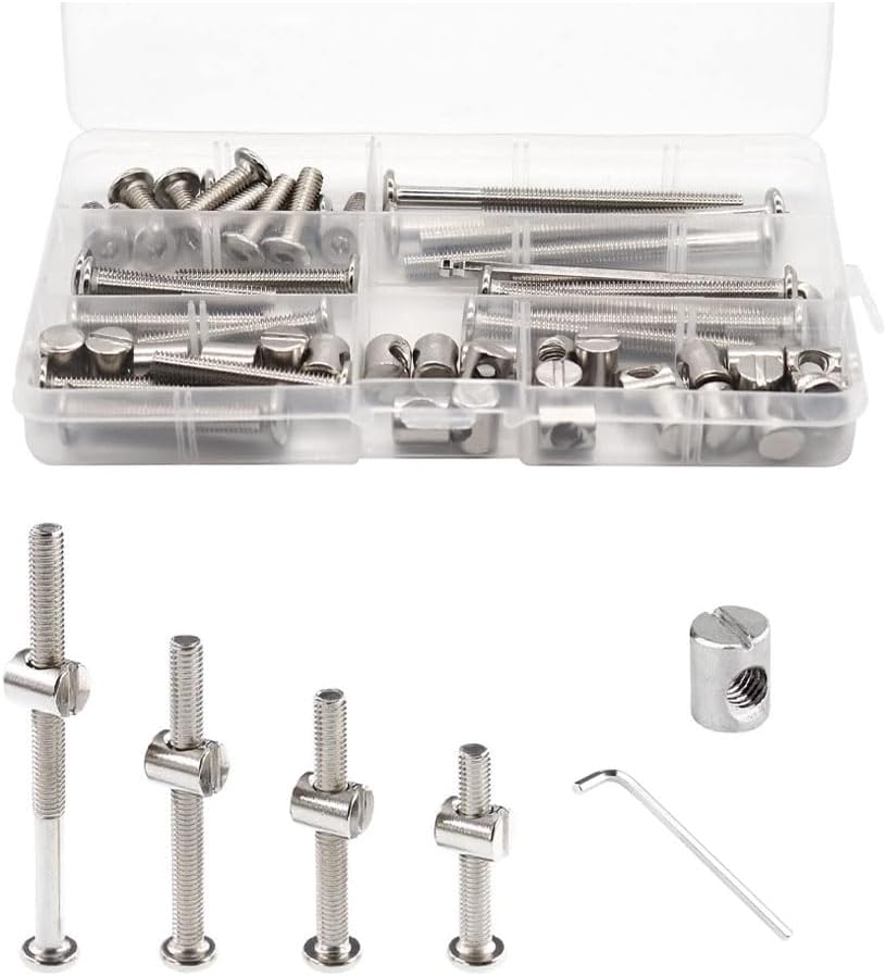 Set 160 Tornillos Repuesto para Cuna Bebé M6x40mm