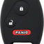 Funda silicona llavero Honda 3 botones negro rojo