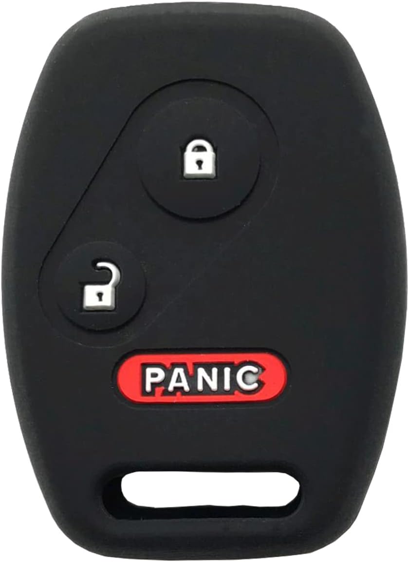 Funda silicona llavero Honda 3 botones negro rojo