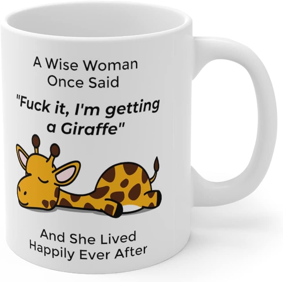 Taza café mujer dueña mascota jirafa 325ml