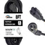 Cable extensión enchufe plano 14/3 15A negro 3 clavijas