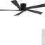 Ventilador techo bajo 64" motor CC 6 vel negro