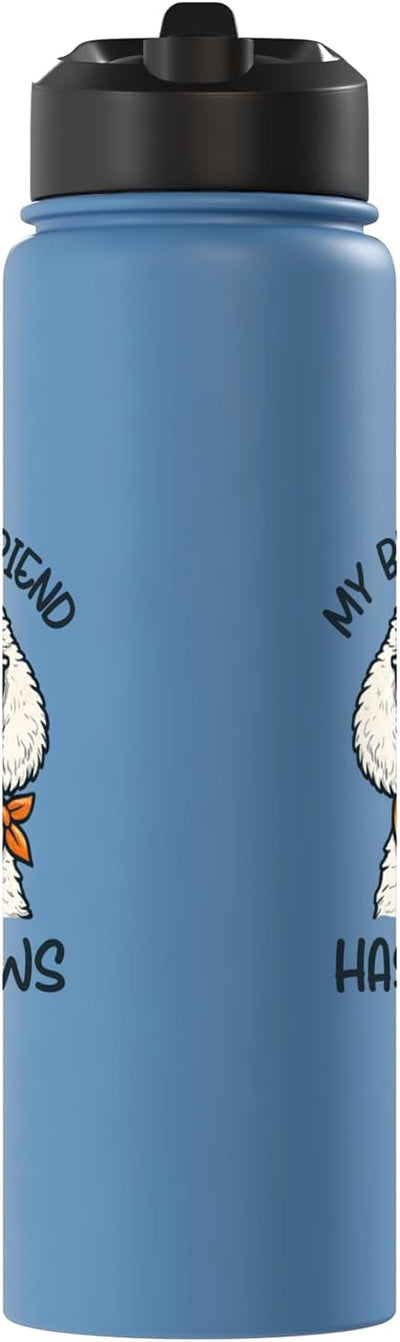 Botella de agua acero inoxidable con diseño de perro amante de los perritos