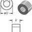 Espaciador aluminio negro 3/4x3/8 pulg redondo liso