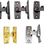 Pestillo puerta latón forjado 2.5" níquel cepillado set 2
