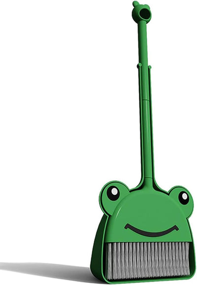 Juego recogedor escoba rana verde para niños