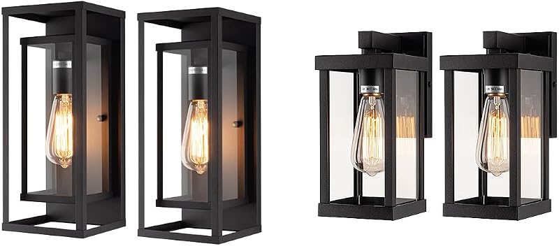 4 Luces Pared Rectangulares para Porche