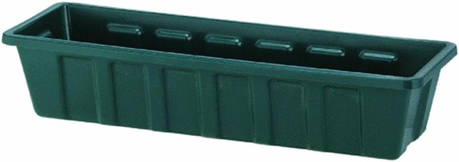 Maceta plástico flores color verde 24pulg