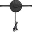Aplique pared con enchufe negro interruptor 2 luces moderna
