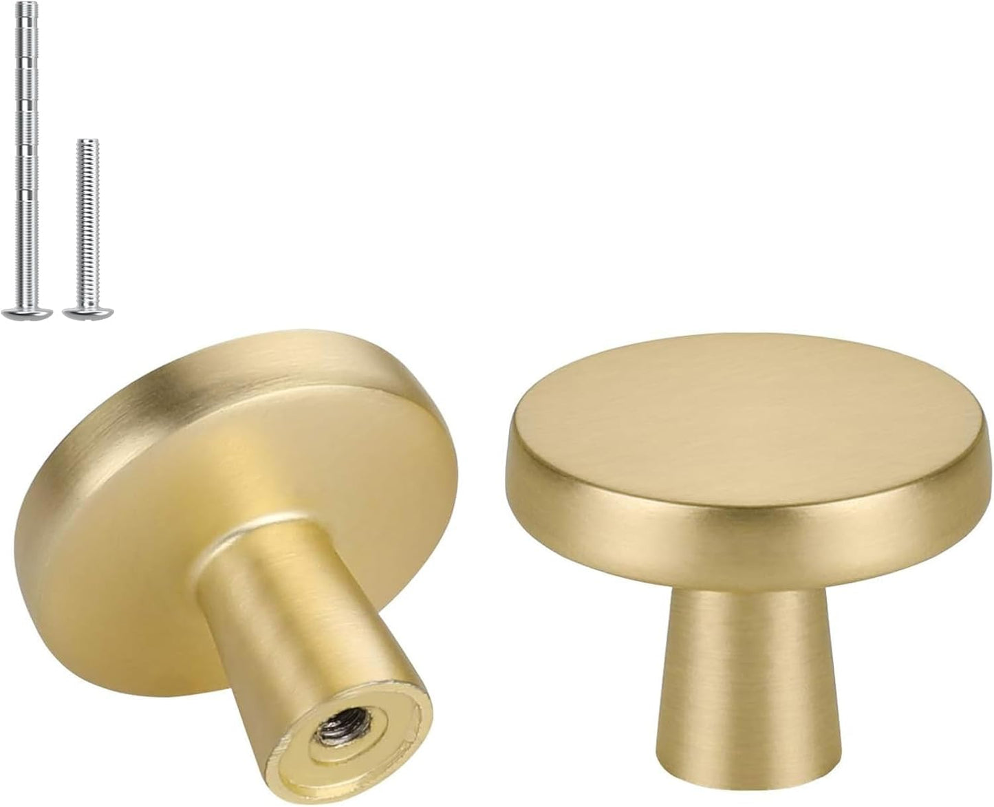 5 Manijas Cepillado Oro Cajón Cómoda Latón
