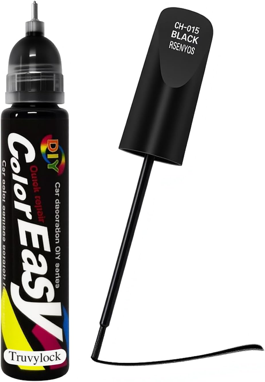 Pintura retoque 2en1 lápiz arañazos rápido secado negro