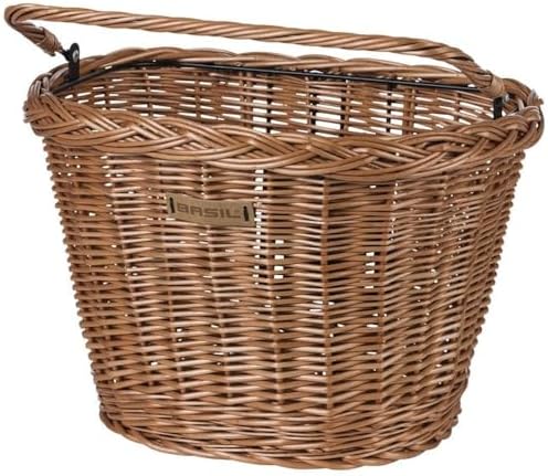 Cesta de rueda wicker para bicicleta color marrón