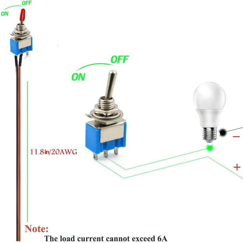 Interruptor palanca VONVOFF 4 Pzas SPST 3v-240v coche camión luz