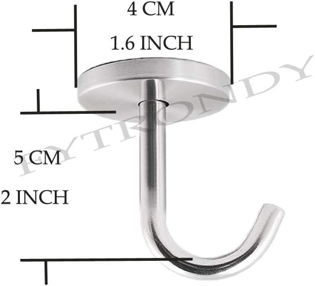 Ganchos techo acero inox 2" set 4