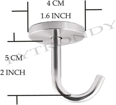 Ganchos techo acero inox 2" set 4