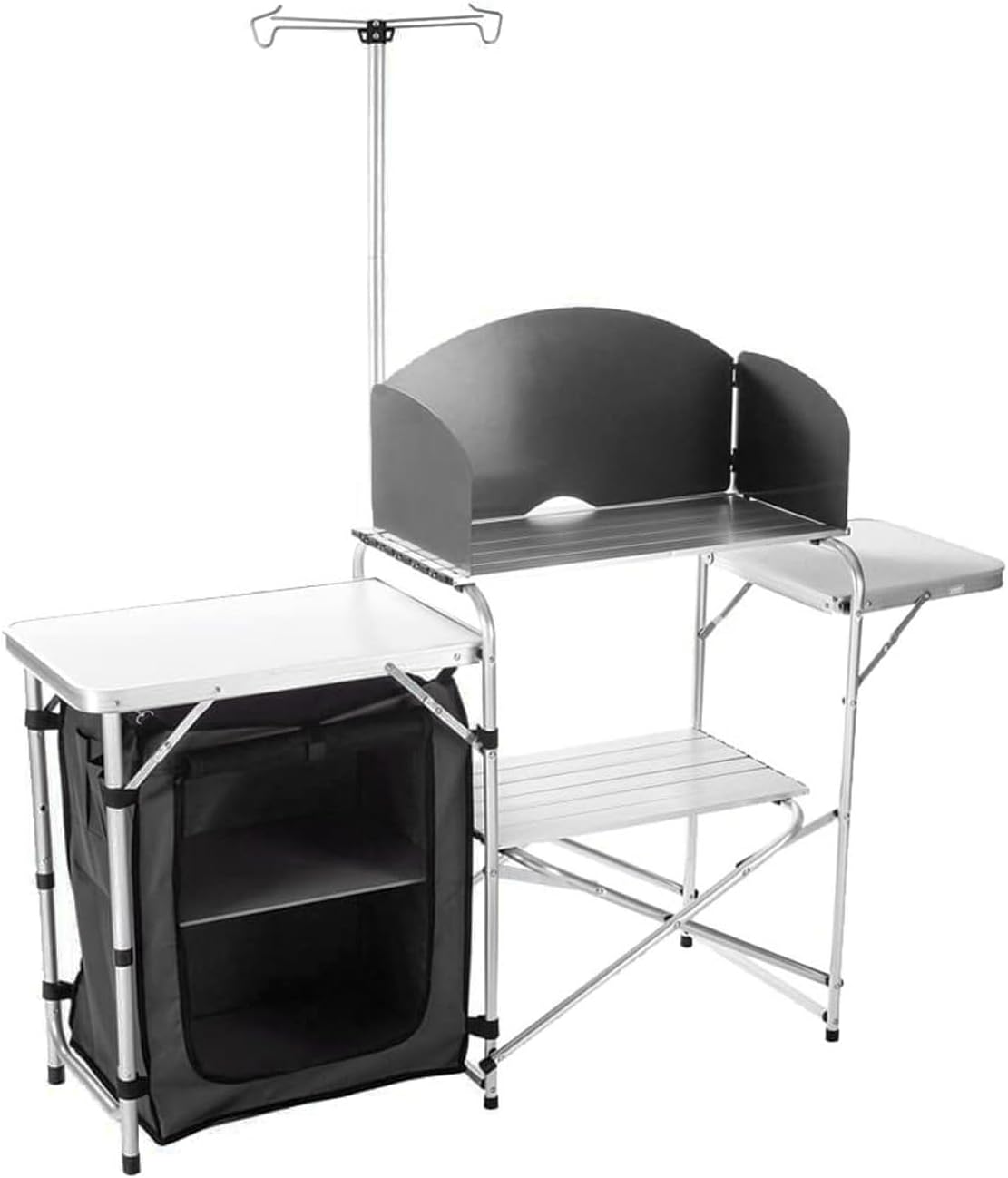 Mesa cocina plegable al aire libre aluminio organiz.